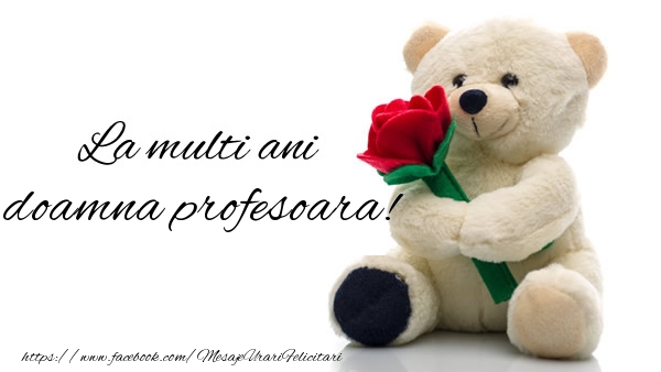 Felicitari de la multi ani pentru Profesoara - La multi ani doamna profesoara!
