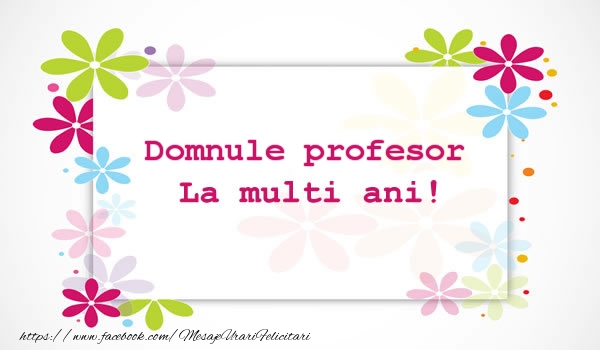 Felicitari de la multi ani pentru Profesor - Domnule profesor La multi ani
