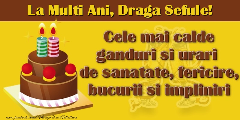Felicitari de la multi ani pentru Sef - La multi ani, draga sefule!