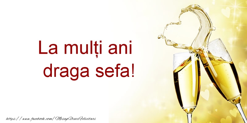 Felicitari de la multi ani pentru Sefa - La multi ani draga sefa!