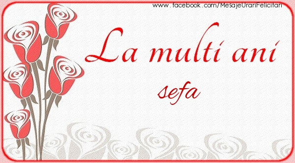 Felicitari de la multi ani pentru Sefa - La multi ani sefa