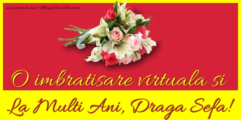 Felicitari de la multi ani pentru Sefa - O imbratisare virtuala si la multi ani, draga sefa
