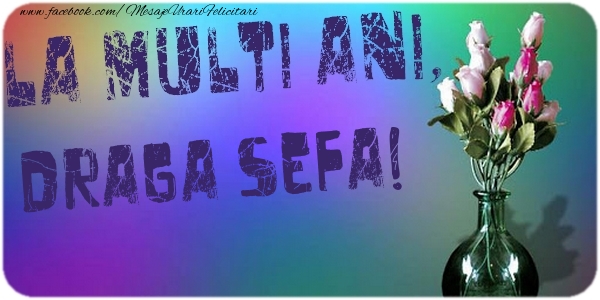 Felicitari de la multi ani pentru Sefa - La multi ani, draga sefa
