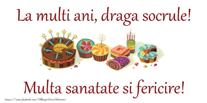 Felicitari de la multi ani pentru Socru - La multi ani, draga socrule! Multa sanatate si fericire!