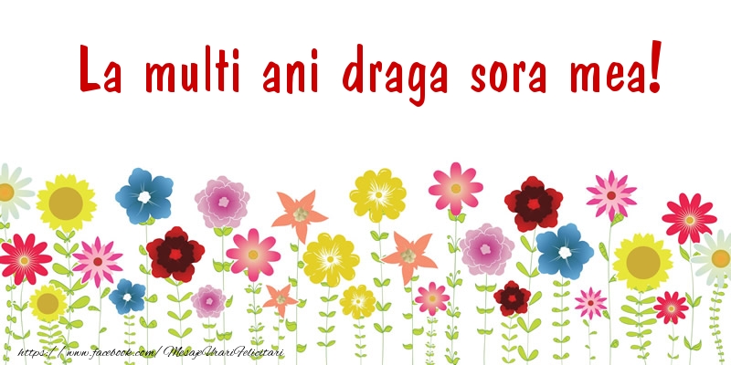 Felicitari de la multi ani pentru Sora - La multi ani draga sora mea!