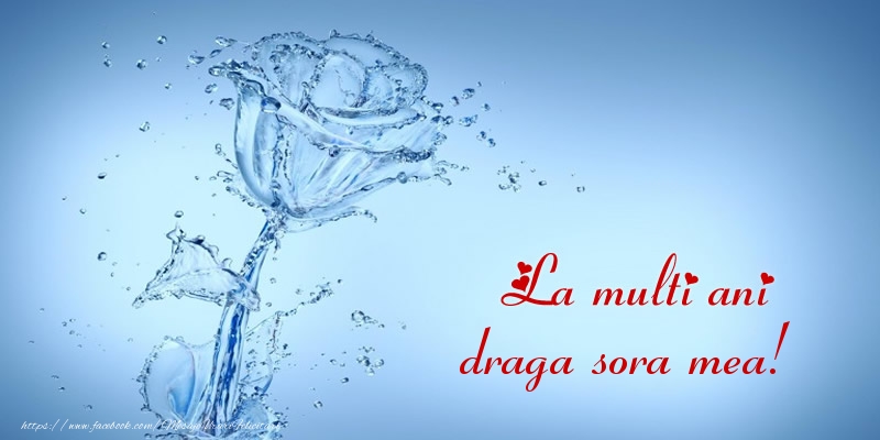 Felicitari de la multi ani pentru Sora - La multi ani draga sora mea!