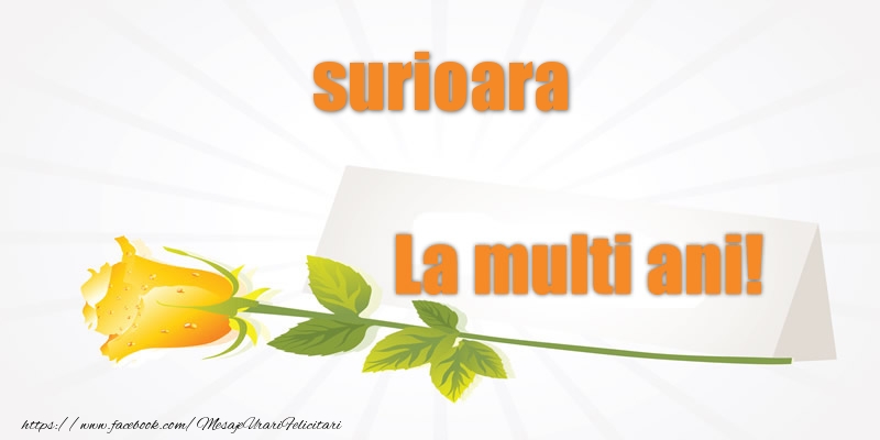 Felicitari de la multi ani pentru Sora - Pentru surioara La multi ani!