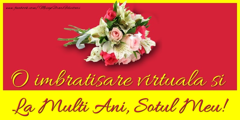 Felicitari de la multi ani pentru Sot - O imbratisare virtuala si la multi ani, sotul meu