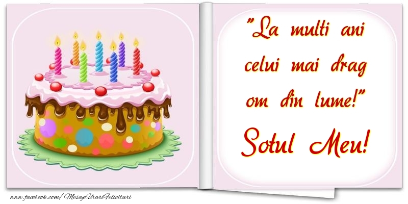 Felicitari de la multi ani pentru Sot - La multi ani celui mai drag om din lume! sotul meu