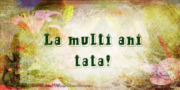 Felicitari de la multi ani pentru Tata - La multi ani draga tata!