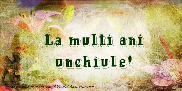 Felicitari de la multi ani pentru Unchi - La multi ani unchiule!