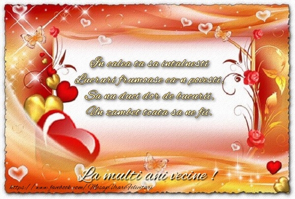 Felicitari de la multi ani pentru Vecin - La multi ani vecine