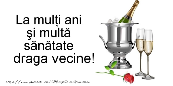 Felicitari de la multi ani pentru Vecin - La multi ani si multa sanatate draga vecine!