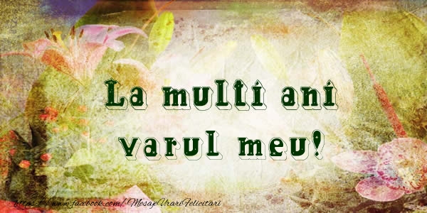 Felicitari de la multi ani pentru Verisor - La multi ani varul meu!