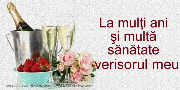 Felicitari de la multi ani pentru Verisor - La multi ani si multa sanatate verisorul meu!