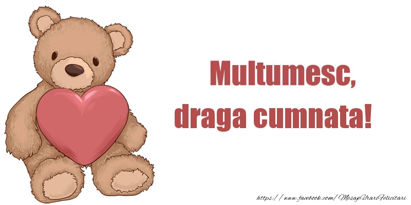 Felicitari de multumire pentru Cumnata - Multumesc, draga cumnata!