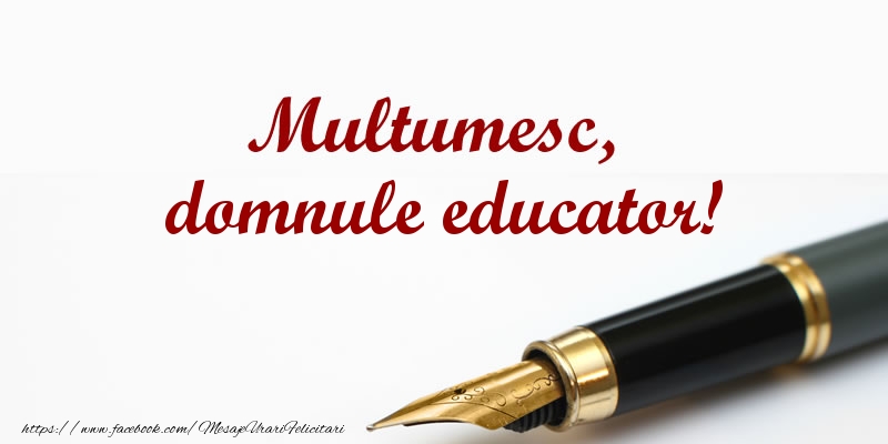 Felicitari de multumire pentru Educator - Multumesc, domnule educator!
