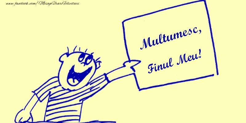 Felicitari de multumire pentru Fin - Multumesc, finul meu