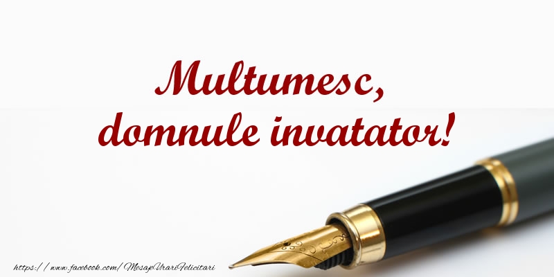 Felicitari de multumire pentru Invatator - Multumesc, domnule invatator!