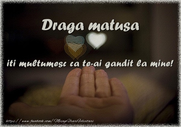 Felicitari de multumire pentru Matusa - Draga matusa iti multumesc ca te-ai gandit la mine!