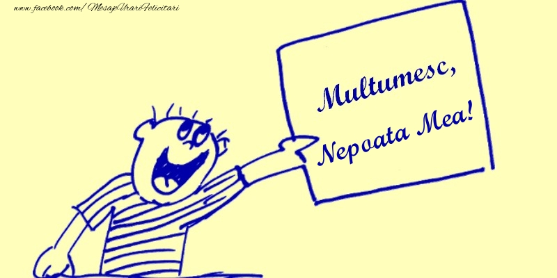 Felicitari de multumire pentru Nepoata - Multumesc, nepoata mea
