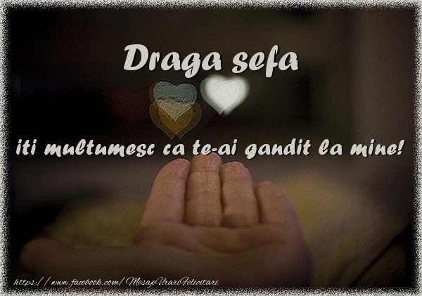 Felicitari de multumire pentru Sefa - Draga sefa iti multumesc ca te-ai gandit la mine!