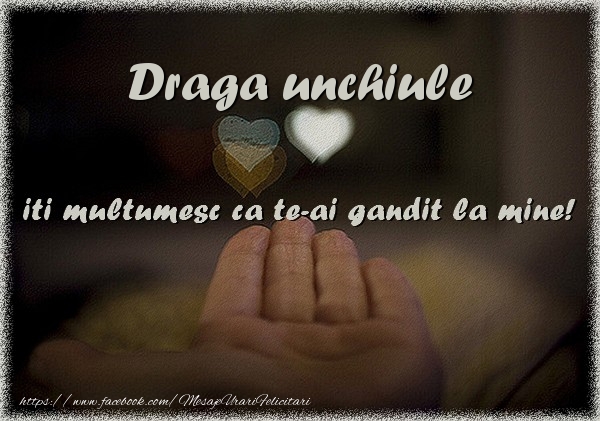 Felicitari de multumire pentru Unchi - Draga unchiule iti multumesc ca te-ai gandit la mine!