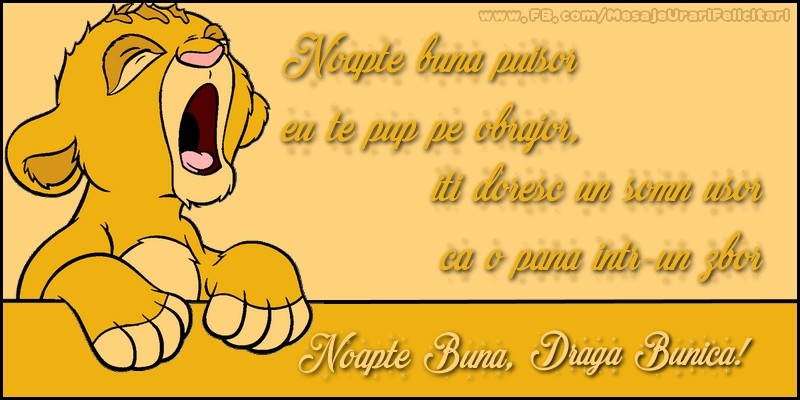Felicitari de noapte buna pentru Bunica - Noapte buna, draga bunica!