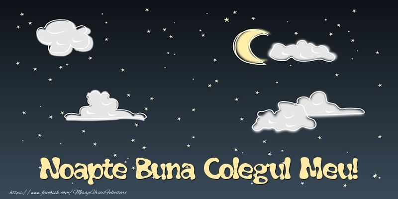Felicitari de noapte buna pentru Coleg - Noapte Buna colegul meu!