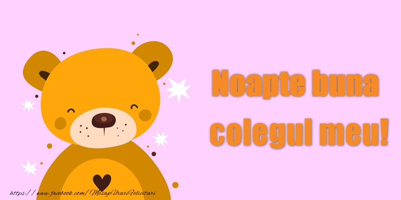 Felicitari de noapte buna pentru Coleg - Noapte buna colegul meu!