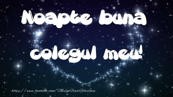 Felicitari de noapte buna pentru Coleg - Noapte buna colegul meu!
