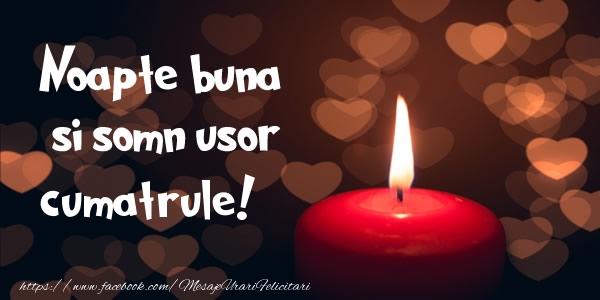 Felicitari de noapte buna pentru Cumatru - Noapte buna si Somn usor cumatrule!