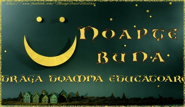 Felicitari de noapte buna pentru Educatoare - Noapte buna doamna educatoare
