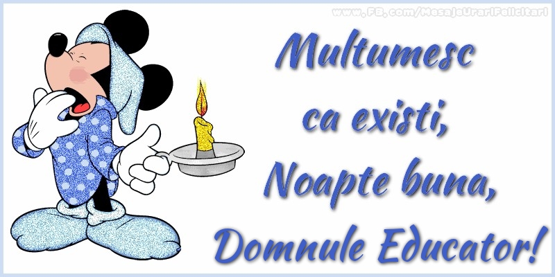 Felicitari de noapte buna pentru Educator - Multumesc ca existi, Noapte buna, domnule educator