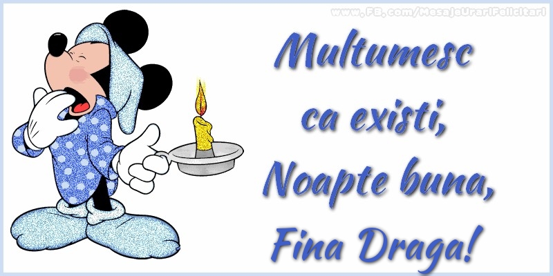 Felicitari de noapte buna pentru Fina - Multumesc ca existi, Noapte buna, fina draga