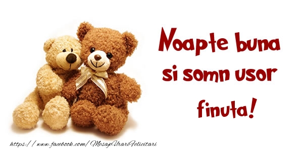 Felicitari de noapte buna pentru Fina - Noapte buna si Somn usor finuta!