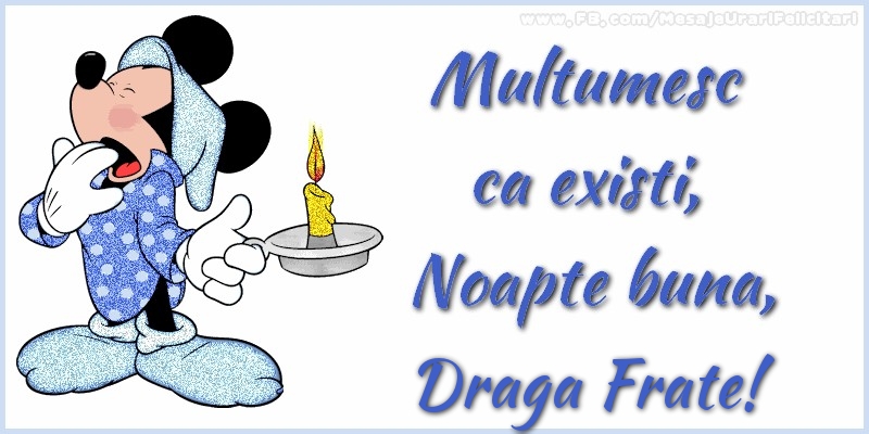 Felicitari de noapte buna pentru Frate - Multumesc ca existi, Noapte buna, draga frate