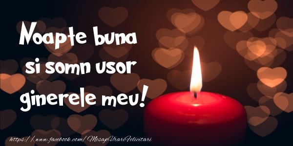 Felicitari de noapte buna pentru Ginere - Noapte buna si Somn usor ginerele meu!