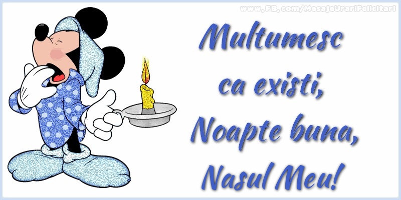 Felicitari de noapte buna pentru Nas - Multumesc ca existi, Noapte buna, nasul meu