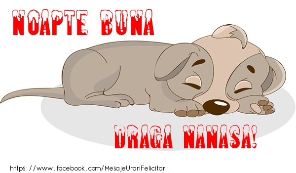 Felicitari de noapte buna pentru Nasa - Noapte buna draga nanasa!