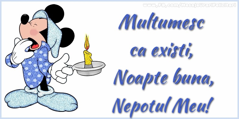 Felicitari de noapte buna pentru Nepot - Multumesc ca existi, Noapte buna, nepotul meu