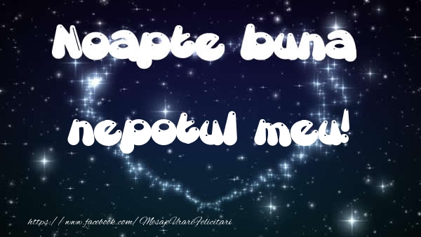 Felicitari de noapte buna pentru Nepot - Noapte buna nepotul meu!