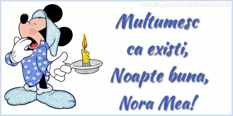 Felicitari de noapte buna pentru Nora - Multumesc ca existi, Noapte buna, nora mea