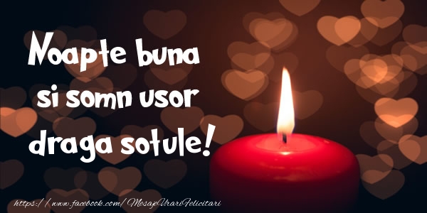 Felicitari de noapte buna pentru Sot - Noapte buna si Somn usor draga sotule!