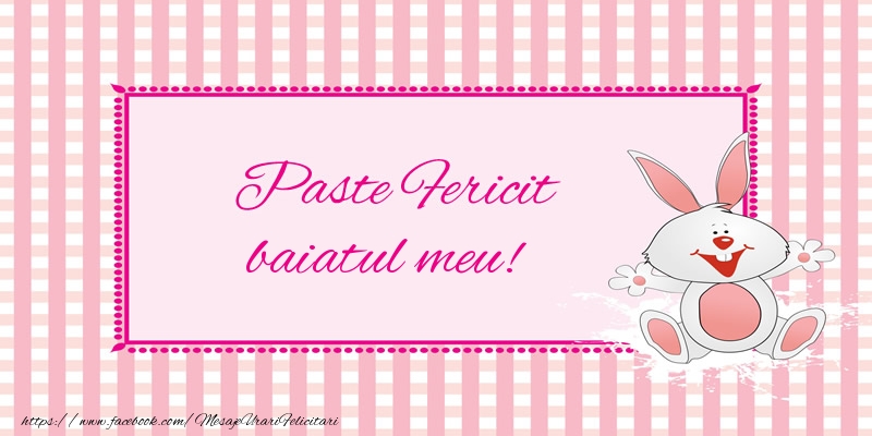 Felicitari de Paste pentru Baiat - Paste Fericit baiatul meu!