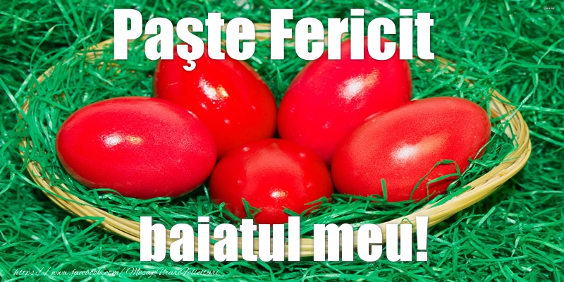 Felicitari de Paste pentru Baiat - Paste Fericit baiatul meu!