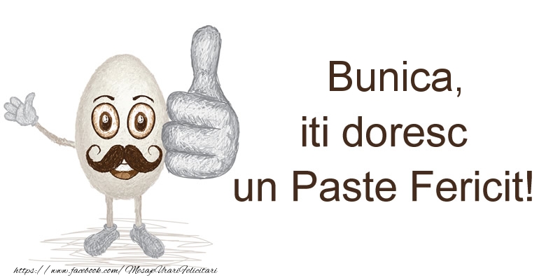 Felicitari de Paste pentru Bunica - Bunica, iti doresc un Paste Fericit!