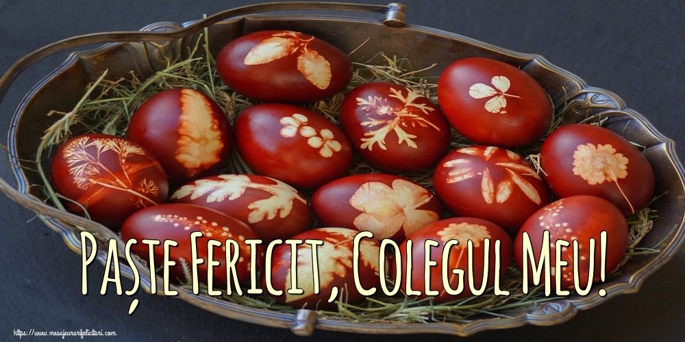 Felicitari de Paste pentru Coleg - Paște Fericit, colegul meu!