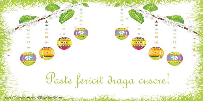 Felicitari de Paste pentru Cuscru - Paste Fericit draga cuscre!