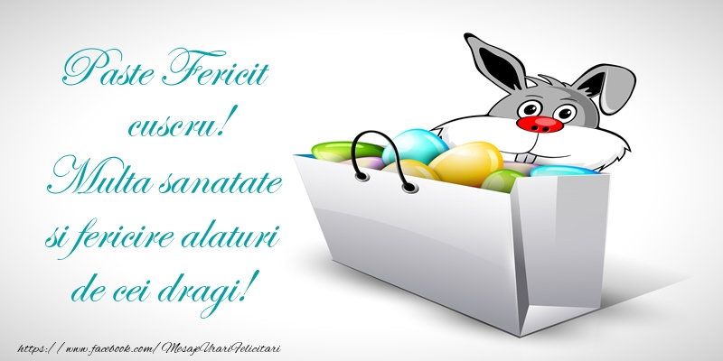 Felicitari de Paste pentru Cuscru - Paste Fericit cuscru! Multa sanatate si fericire alaturi de cei dragi!